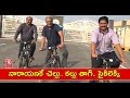 CPI Leader Narayana Rides Bicycle From Vijayawada To AP Secretariat In Velagapudi