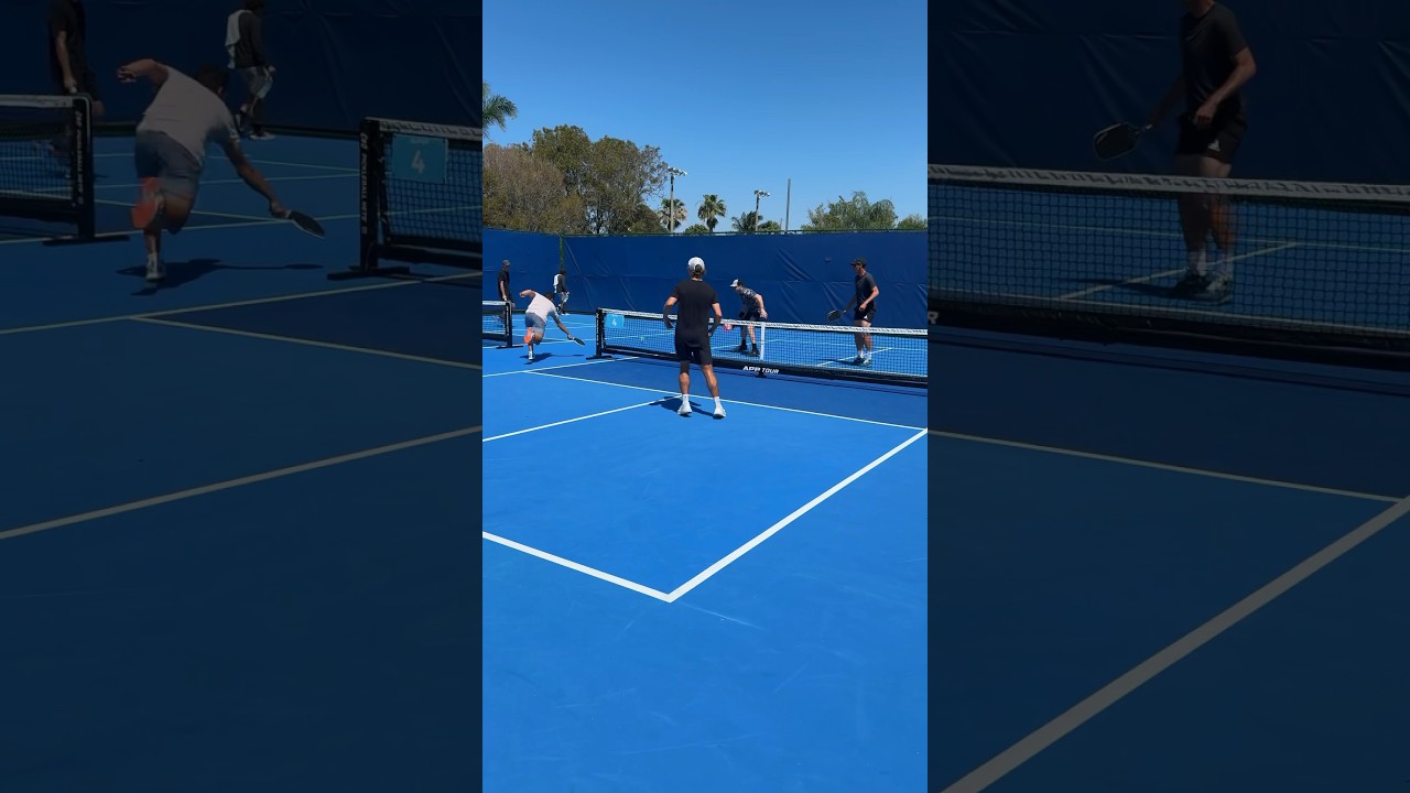 Hitting an ATP off a net cord…definitely the right way to finish a point like this🤩