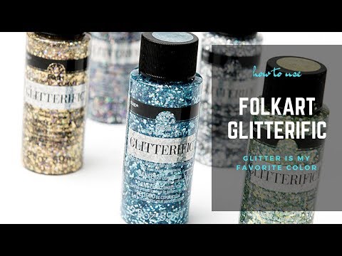 FolkArt Glitterific Fine Glitter Paint 2oz Aqua