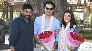 Kajal Aggarwal and her Husband Gautam Took Blessings from Chiranjeevi