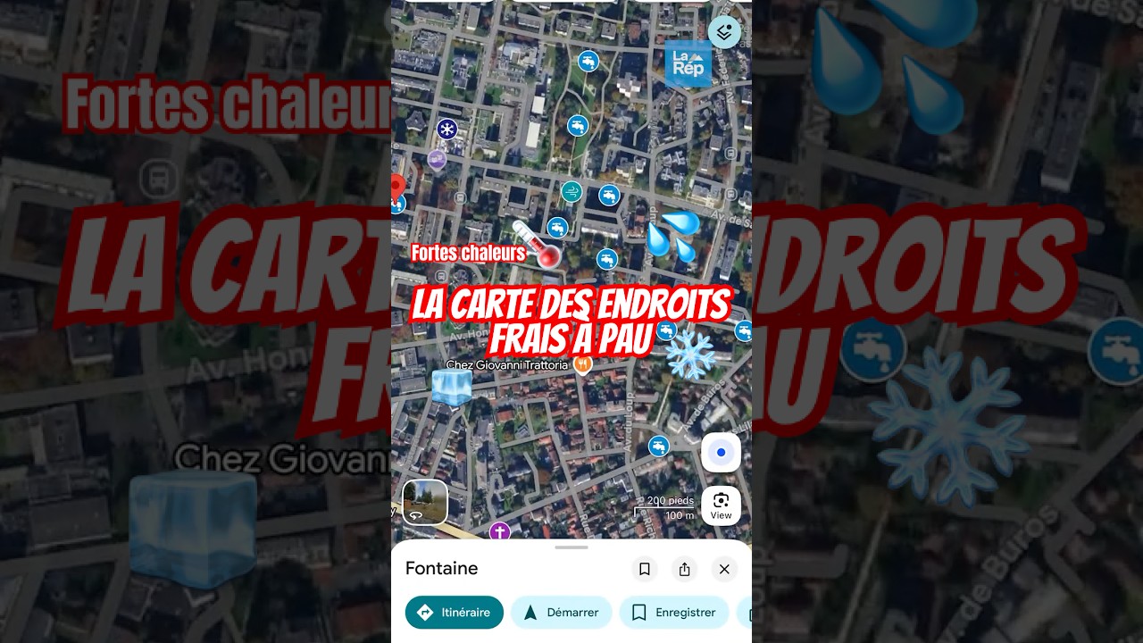 Fortes chaleurs à Pau : la carte de tous les points d’eau et lieux frais de la ville