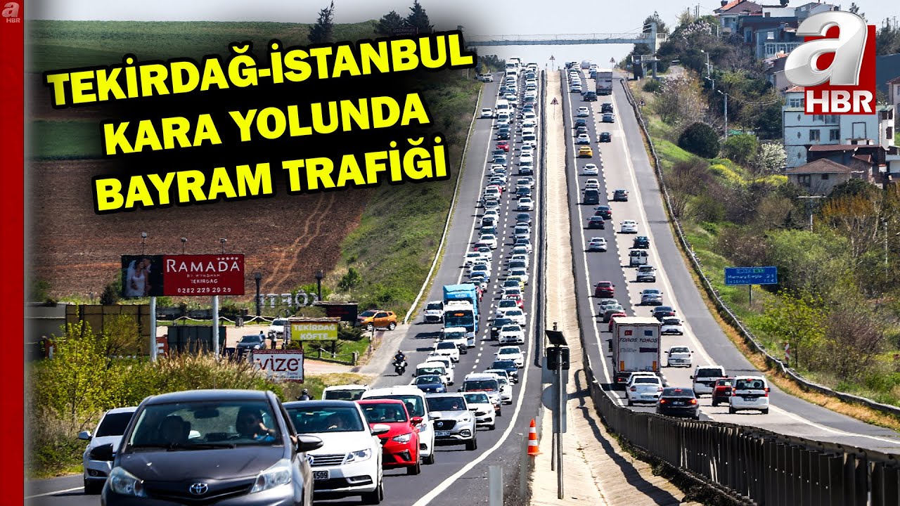 Tekirdağ-İstanbul yolunda kilometrelerce kuyruk! Vatandaş yollara döküldü | A Haber