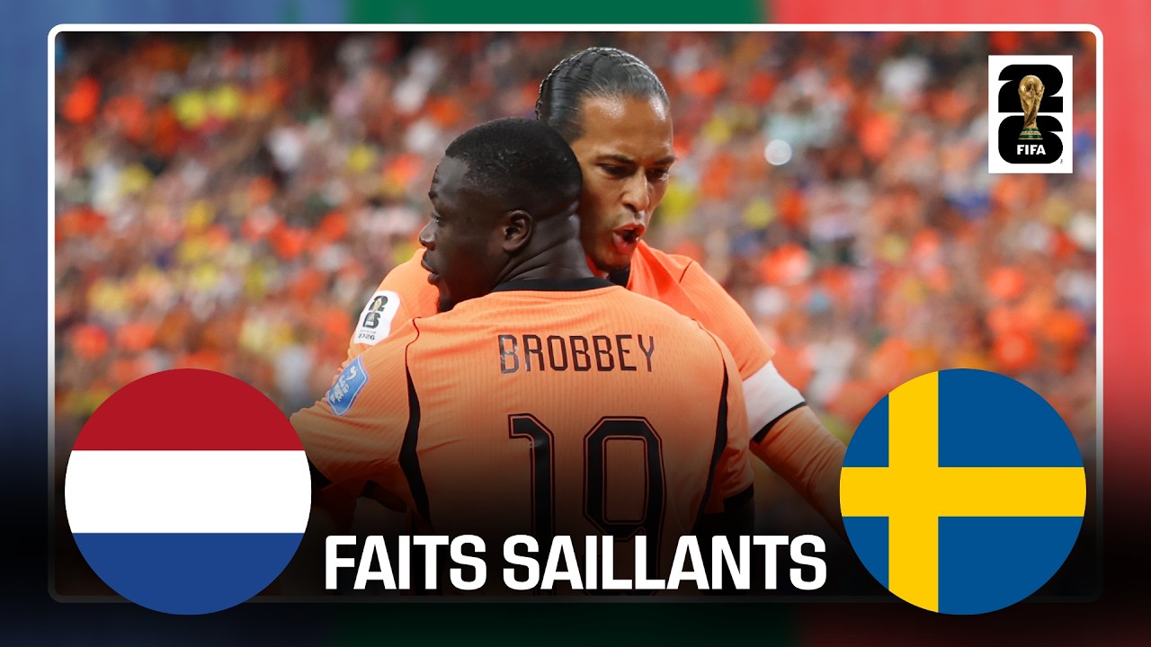 Résumé du match entre les Pays-Bas et la Suède à la Coupe du Monde de la FIFA 2026™!