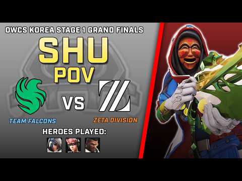 [ Shu ] He's Simply TOO GOOD | Team Falcons vs ZETA Division | OWCS Korea Stage 1 Grand Finals