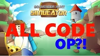 Treasure Hunt Simulator Codes - all codes in scavenger hunt simulator roblox