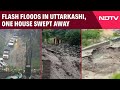 Uttarkashi Flash Floods | Heavy Rains Trigger Flash Floods In Naugaon, One House Swept Away