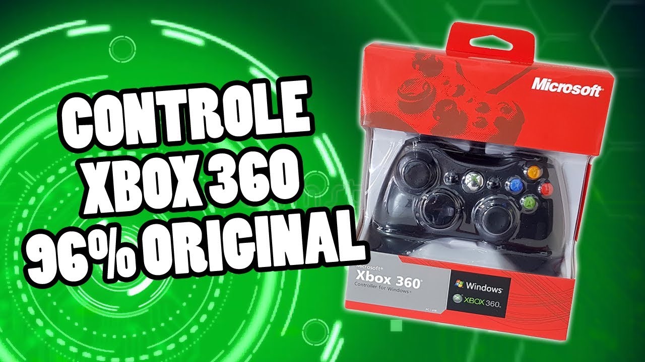 CONTROLE XBOX 360 COM FIO 96% ORIGINAL