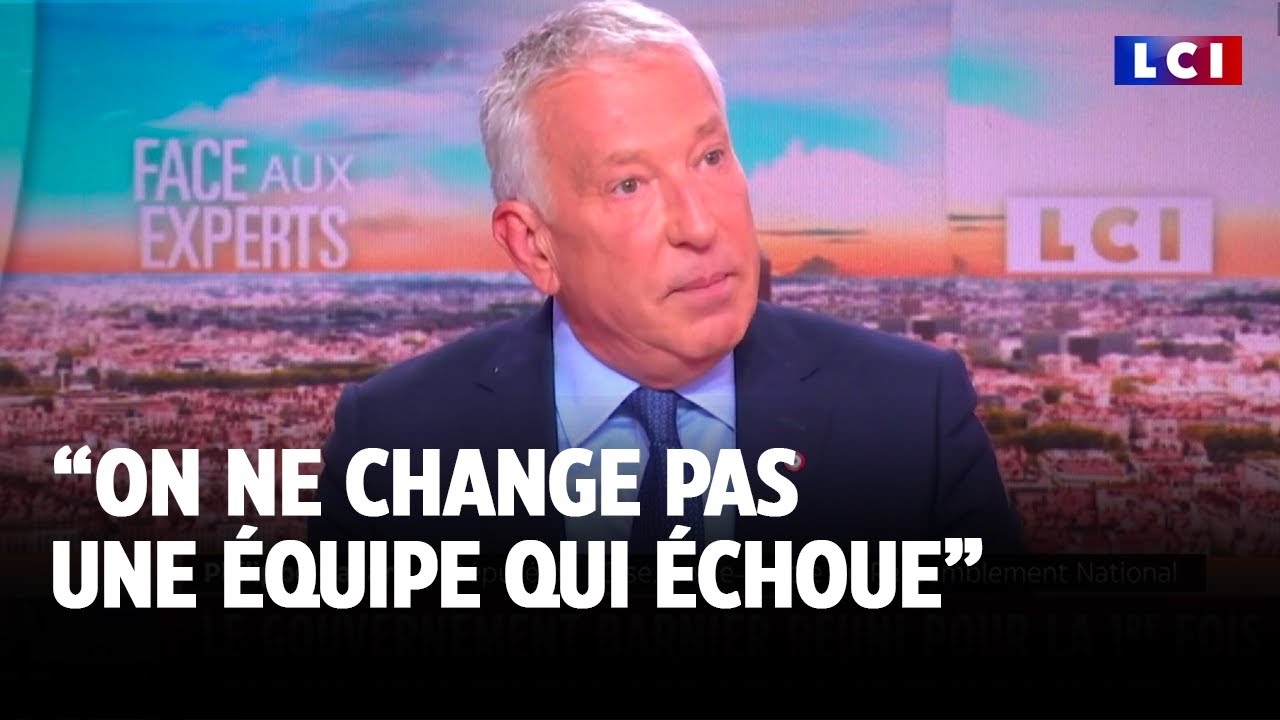 Nouveau gouvernement Barnier : "On ne change pas une équipe qui échoue" : Philippe Ballard