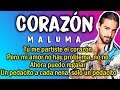 Maluma - Corazn Letra - YouTube