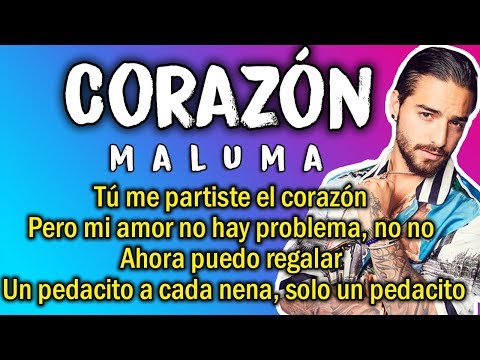 Maluma - Corazón (Letra)