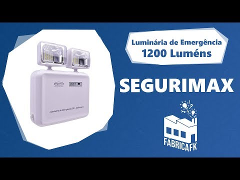 Luminária de Emergência LED 1200 Luméns Segurimax - Bivolt - Vídeo explicativo