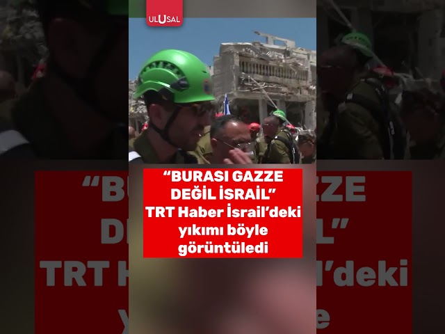 TRT Haber İsrail'deki yıkımı böyle görüntüledi! "Burası Gazze değil İsrail" #shorts #israil