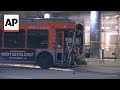 Los Angeles bus hijacked, hits vehicles, crashes into hotel