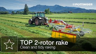 TOP 2-rotor rake with side swath placement without transport chassis – Highlights