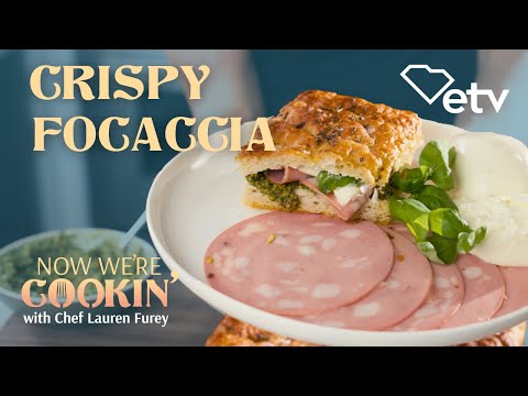 screenshot of youtube video titled Crispy Focaccia | Now We're Cookin' #recipeideas #cookingshow #focaccia