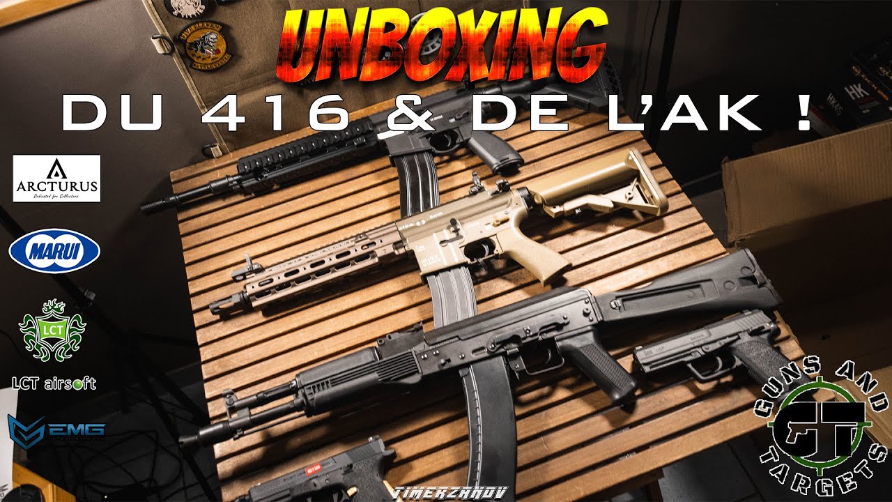 UNBOXING AIRSOFT - DU HK416 & DE L'AK ! (GUNS AND TARGETS)