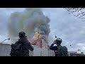 Video shows Copenhagens historic stock exchange engulfed in flames  - 01:24 min - News - Video