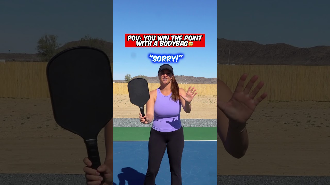 POV: You Win the Point with a Bodybag! #pickleball #enhancepickleball