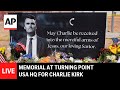 LIVE: Memorial at Turning Point USA HQ after man arrested in Charlie Kirk shooting