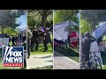 Chaos ERUPTS as masked protesters target conservative event at UC Davis