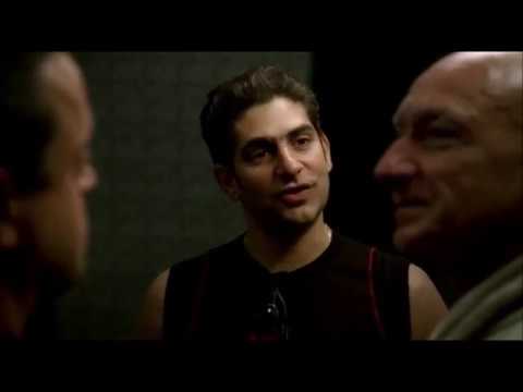 Idiot Chrissy tries to intimidate Sir Ben Kinglsley : The Sopranos