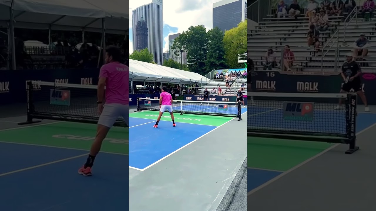 Accidental or not, this strategy is solid 🫡 #majorleaguepickleball #pickleballtips #pickleball
