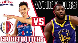Trick shots with Golden State Warriors | Harlem Globetrotters