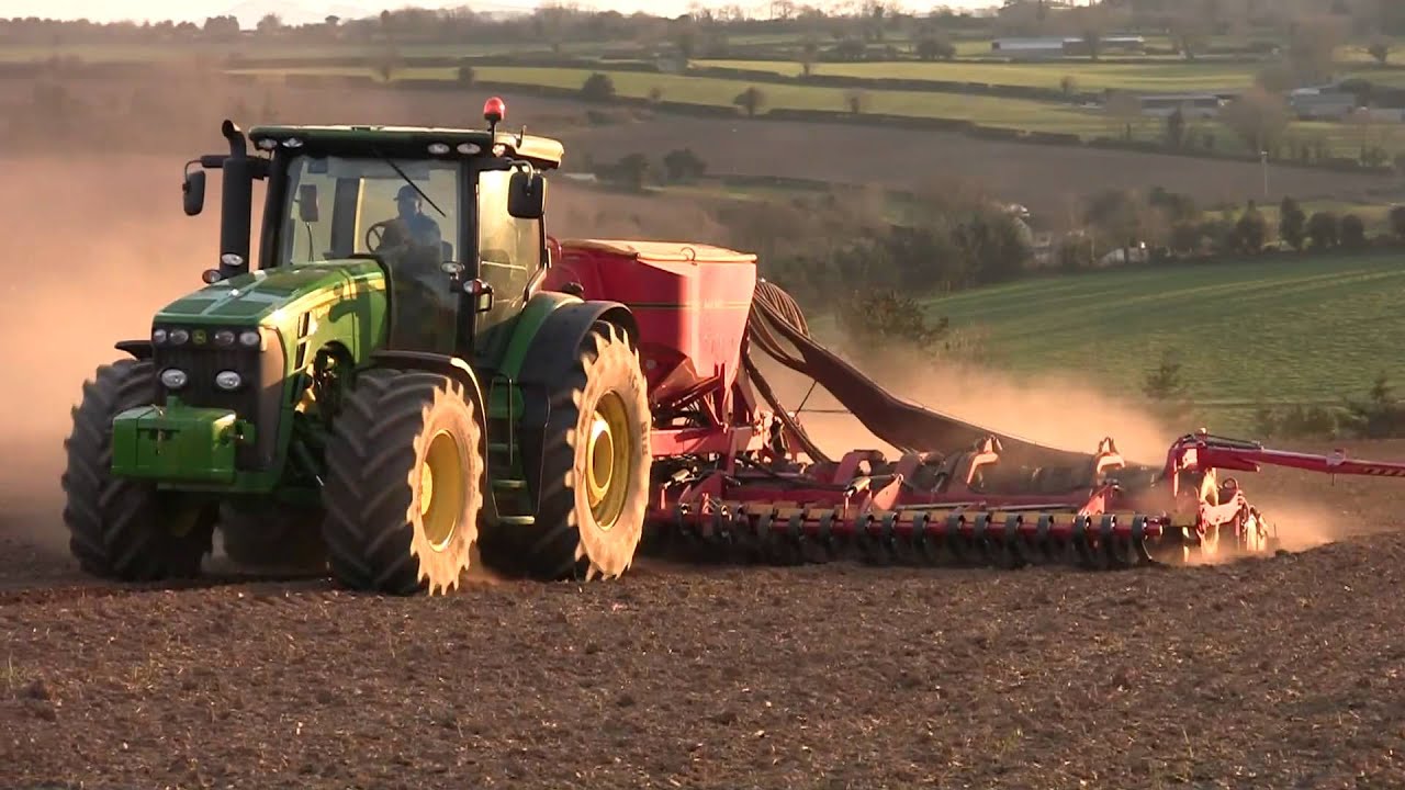 Vaderstad Spirit 900s with John Deere 8R Series Part 2 - YouTube