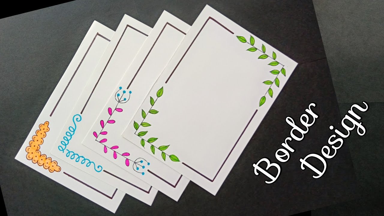 3 Easy Border Designs For Project Work Project Work Border Designs For 