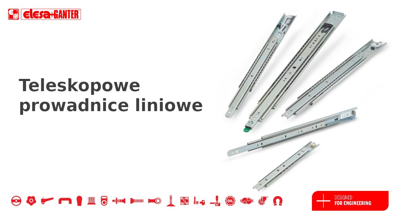 Teleskopowe prowadnice liniowe video