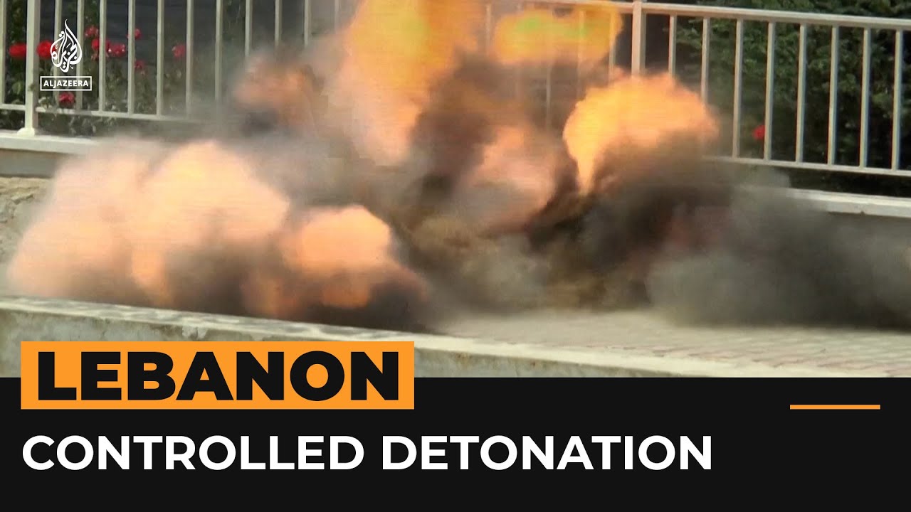 Lebanese army detonates electronic device found on village street | AJ #Shorts