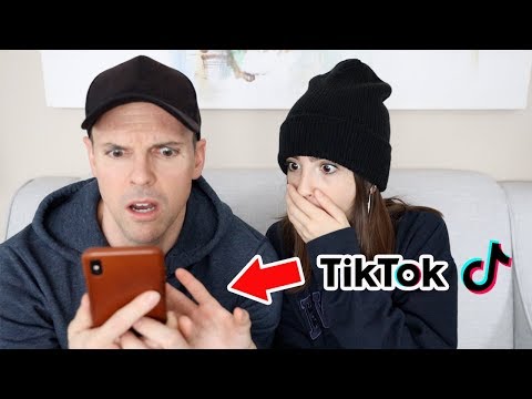 DAD REACTS TO MY TIK TOKS!!