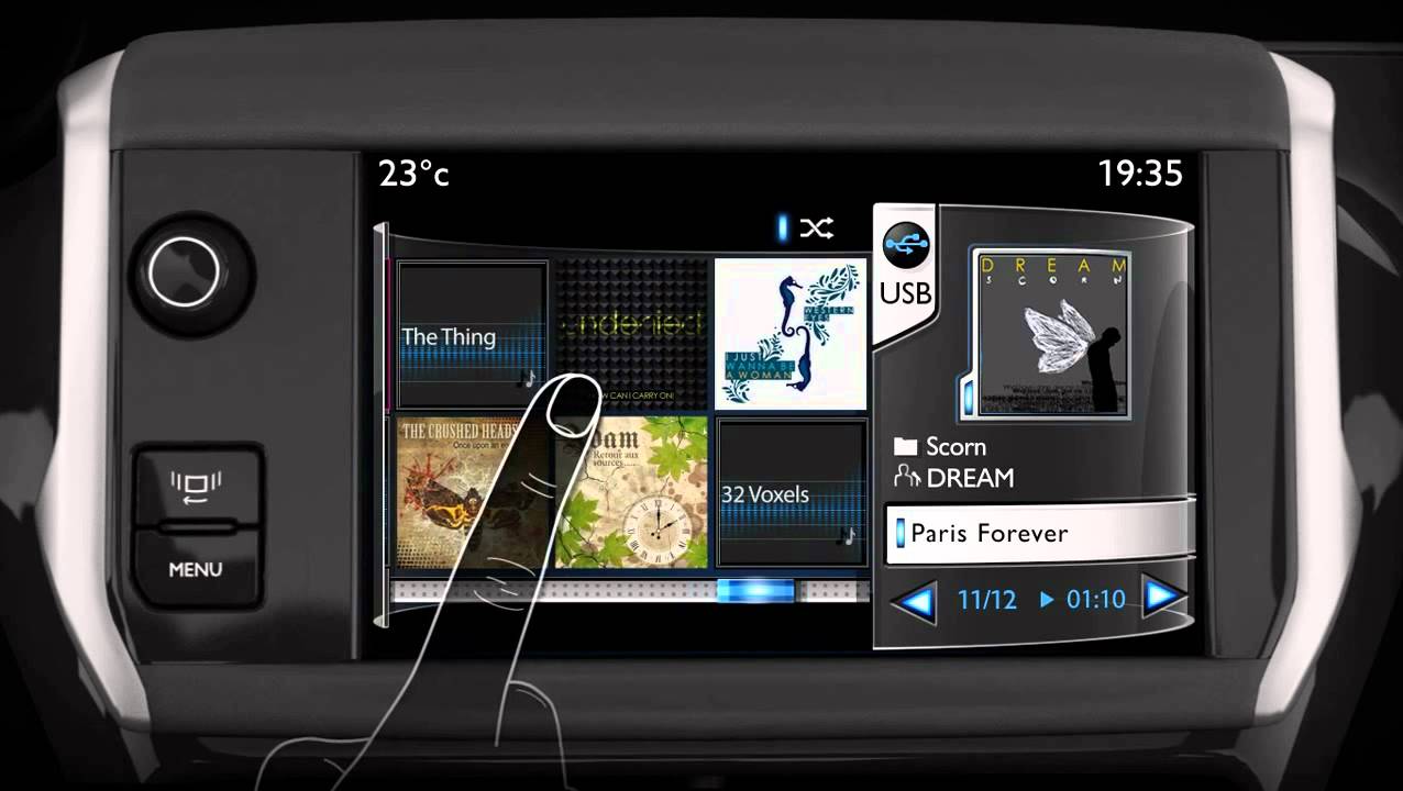 Présentation écran tactile multimédia (SMEG) Peugeot 208