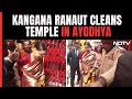 Ayodhya Ram Mandir | Actor Kangana Ranaut Cleans Ayodhyas Hanuman Garhi Temple