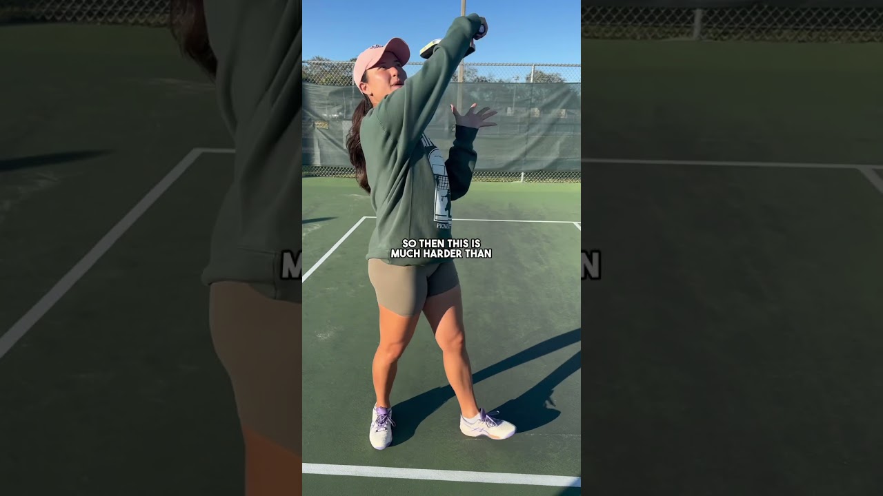 How to hit a topspin lob! Ft. Anna Bright 🏆🚀 #pickleballtips #pickleball #shorts
