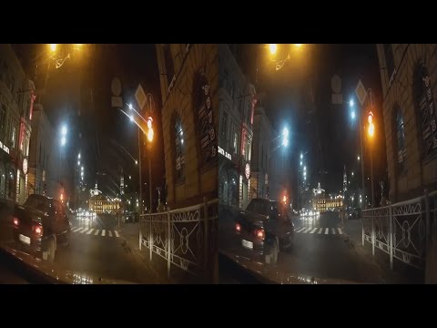 Night Patrol 3D ! Drive in a Police Car ! 3D VIDEO