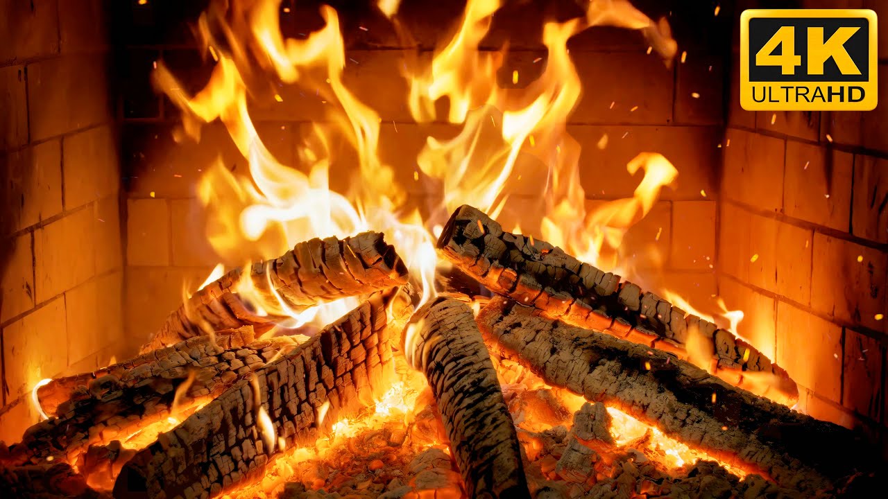 🔥 FIREPLACE Slow BURN (12 Hours) with CHRISTMAS Atmosphere with CRACKLING Fire for GENTLE Evenings