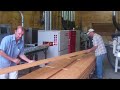 STAINING 2X8 LOG SIDING WITH INFRARED STAIN MACHINE