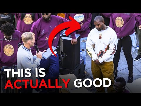 Preacher at Kanye West service actually brings some heat.
