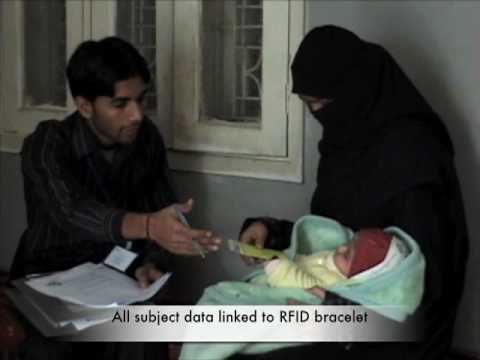 The innovativeness of this approach is that it helps overcome the challenges of disease tracking and patient referral in settings where medical records and referral systems do not exist. The RFID bracelet provides unique identification, allowing health workers to verify identity and view basic medical records, and respond to emergencies quickly
