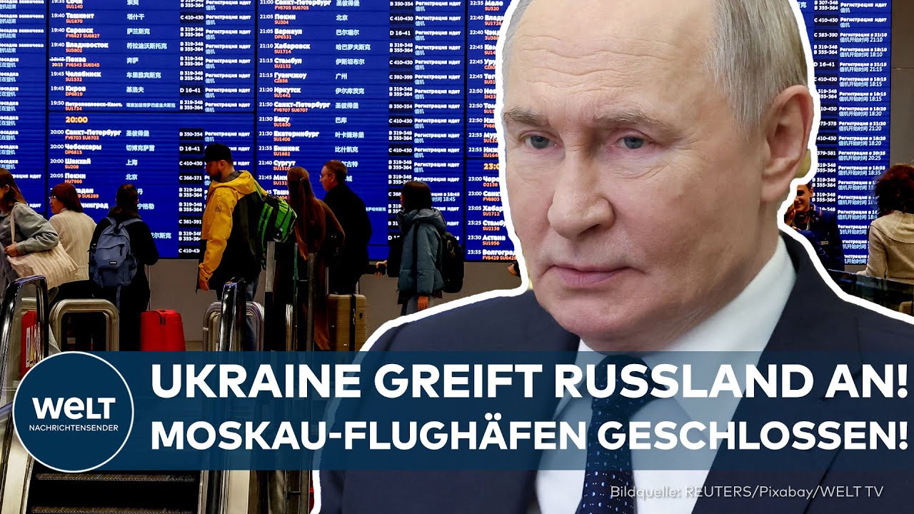 RUSSLAND: Putin schließt Flughäfen! Massive Drohnen-Angriffe der Ukraine!
