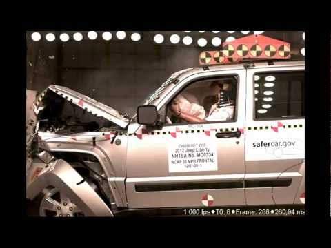 Видео краш-теста Jeep Liberty с 2007 года