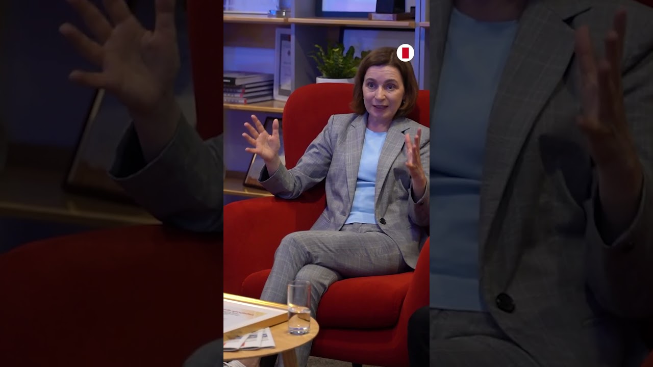 Prezydentka Mołdawii Maia Sandu w redakcji Gazety Wyborczej #shorts
