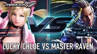 TEKKEN 7 - Lucky Chloe VS Master Raven Gameplay