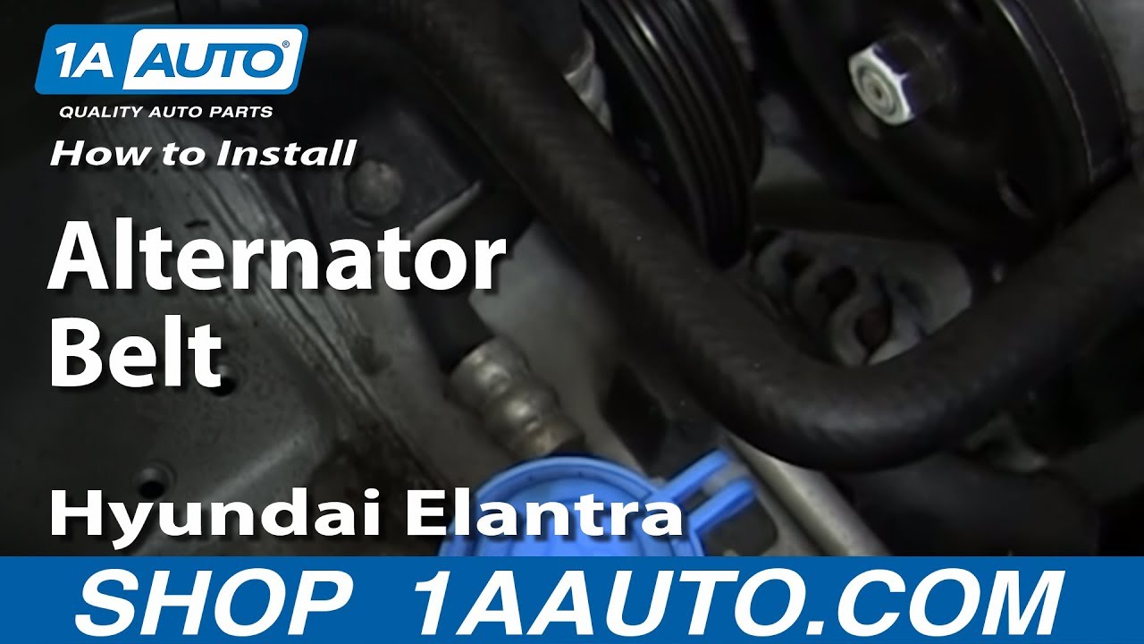 How To Install replace Alternator Belt 1999-06 Hyundai ... ford 4 6 dohc engine diagram 