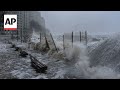 Typhoon Ragasa hits Hong Kong with massive waves and trees blown down