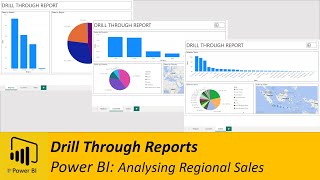 Power BI: Drill-through Reports, analyzing regional sales data in drill through report (Tutorial)