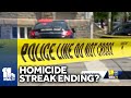 Baltimore City on track to break 9-year homicide streak