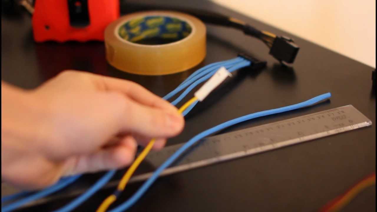 how-to-sleeve-your-sata-power-cables-using-paracord-youtube