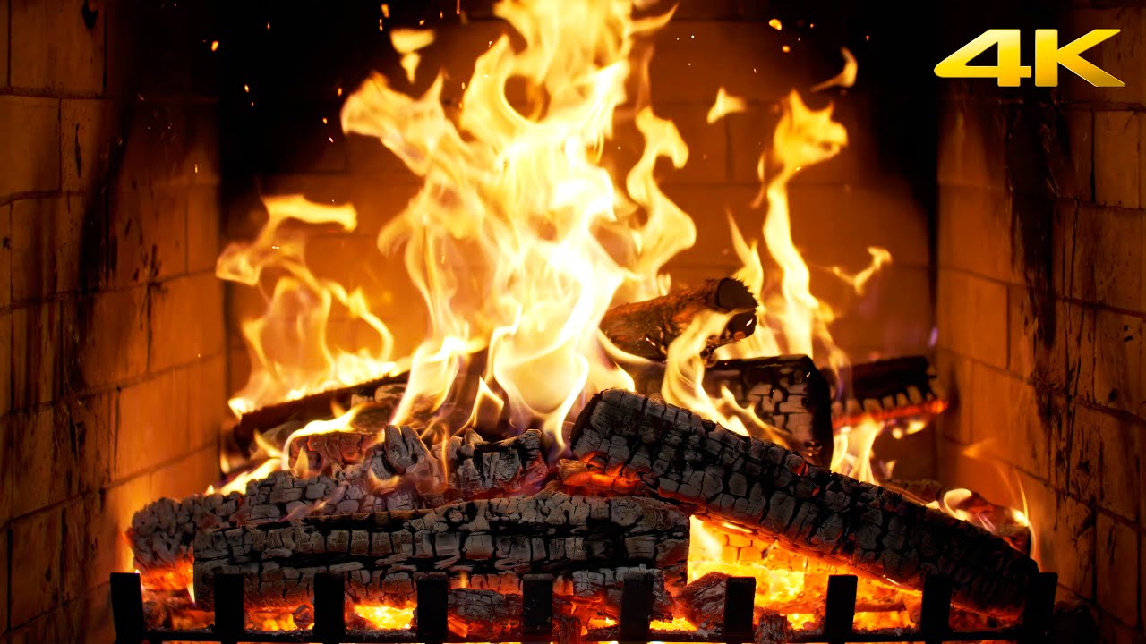 🔥 The Ultimate Fireplace Escape: Hypnotic Flames, Soft Crackles, and a Warm Glow for Tranquility 4K